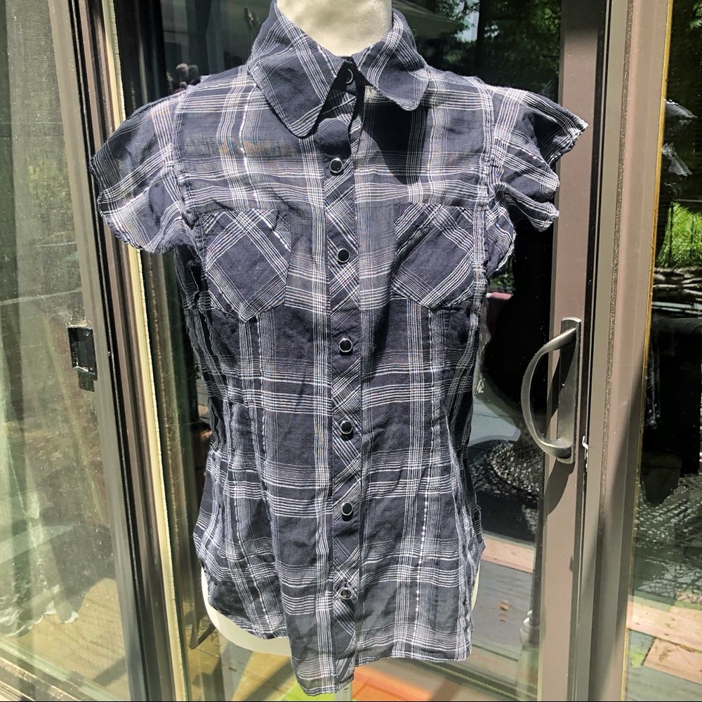 Express Plaid Top Size M